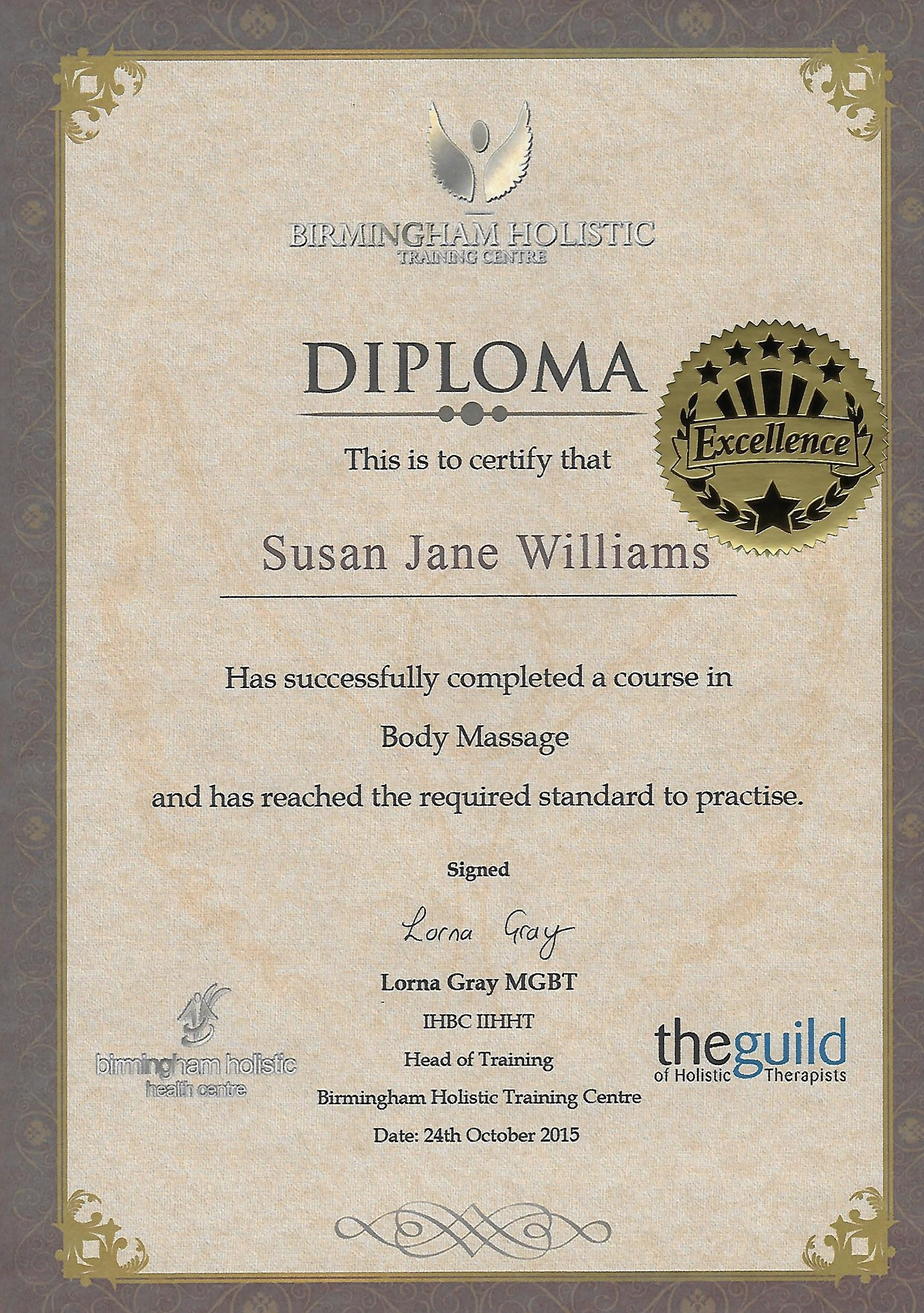 Body Massage Diploma Angelic Hands